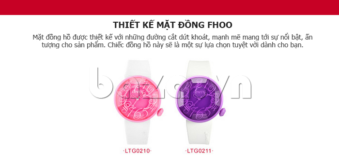 Đồng hồ nữ Levis LTG0210 mặt thạch anh nổi bật sản phẩm thu hút ánh nhìn 