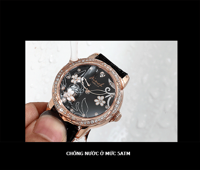 Đồng hồ nữ Pinch L9507-P08L họa tiết hoa hoa văn sang trọng 