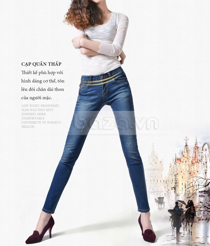 Quần Jeans nữ Bulkish thiết kế hiện đại trẻ trung năng động, tinh tế