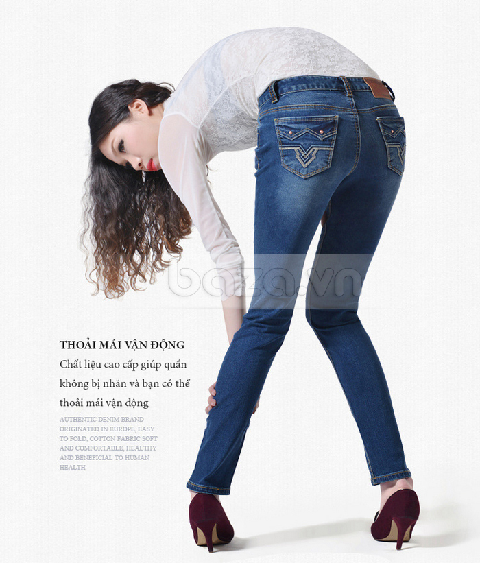 Quần Jeans nữ Bulkish thiết kế hiện đại trẻ trung năng động, tuyệt vời cho bạn gái