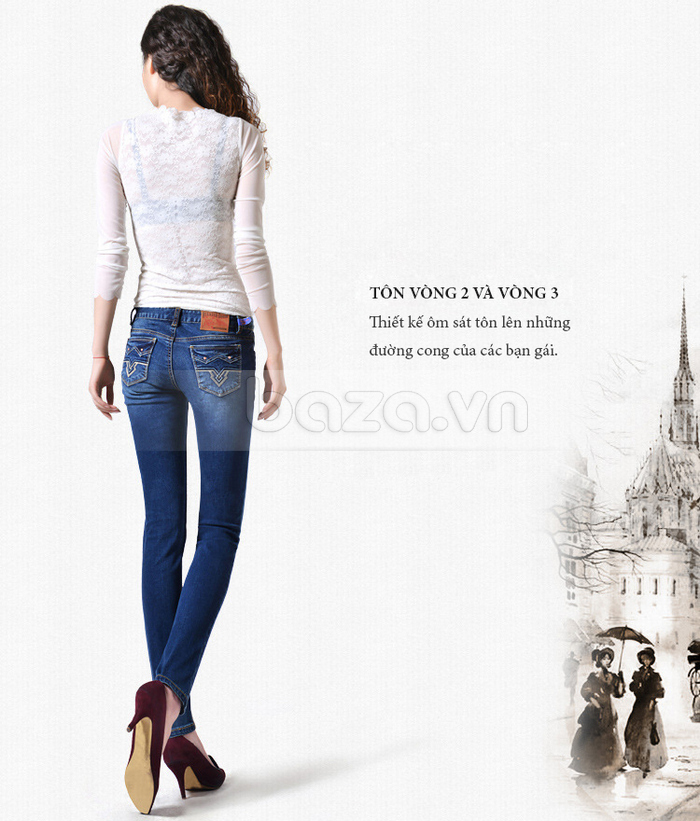 Quần Jeans nữ Bulkish thiết kế hiện đại trẻ trung năng động, tuyệt vời