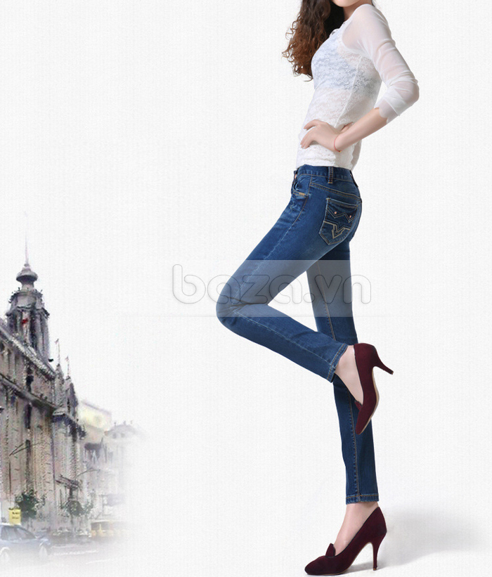 Quần Jeans nữ Bulkish thiết kế hiện đại trẻ trung năng động, ấn tượng