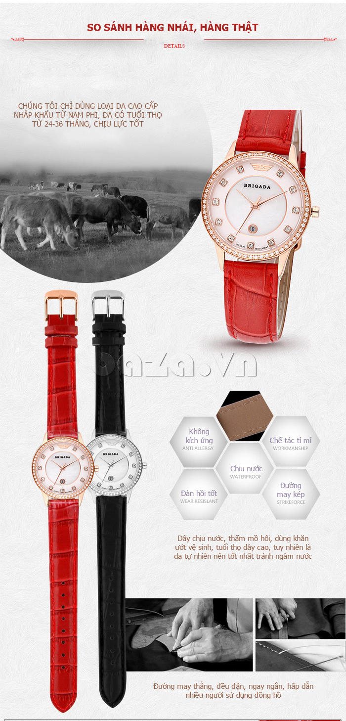Đồng hồ nữ Brigada 3013 thiết kế lạ