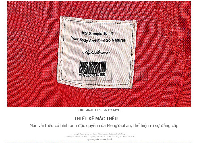 mác nhãn hiệu của Áo khoác nỉ bé gái MYL M15Q-9029