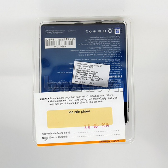 Thẻ nhớ USB HP V100 16G có tem bảo hành