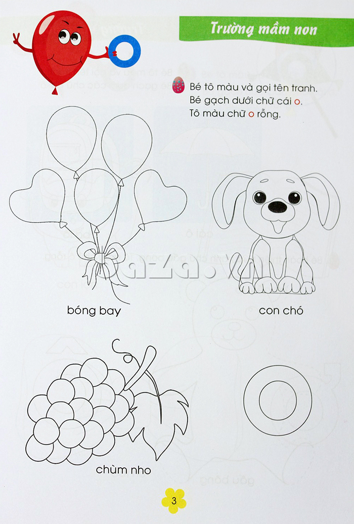 Giúp Bé làm quen với chữ cái ( Dành cho mẫu giáo 3 - 4 tuổi) - Baza.vn