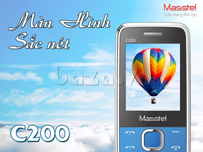 điện thoại di động Masstel C200 màn hình sắc nét