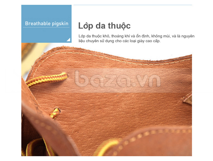 Baza.vn: Giày da nam Simier phong cách Anh Quốc - Đế kếp