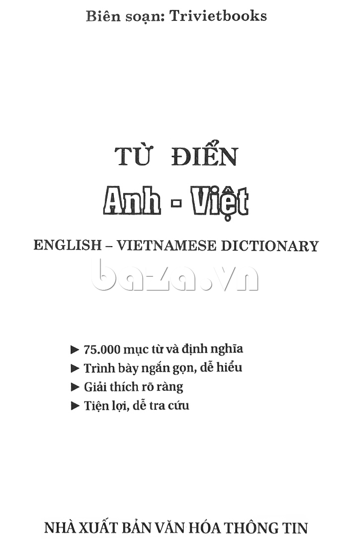 Từ điển Anh - Việt - sách kiến thức