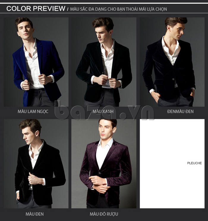 Áo vest nam ZZN A414503 có các màu sắc đa dạng cho bạn lựa chọn