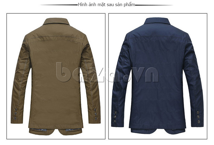 Thiết kế mặt sau áo khoác thu đông nam giả Vest Nleidun X7075