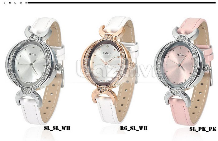 Baza.vn: Đồng hồ nữ đẹp Julius JA653 mặt ô van các phiên bản
