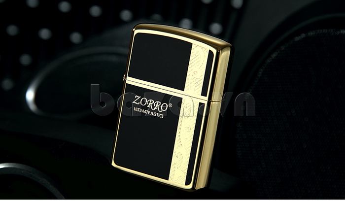 Bật lửa Zorro Z9610A mạ vàng 24K