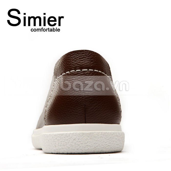 Baza.vn: Giày da nam Simier phong cách Anh Quốc - Đế cao su phẳng