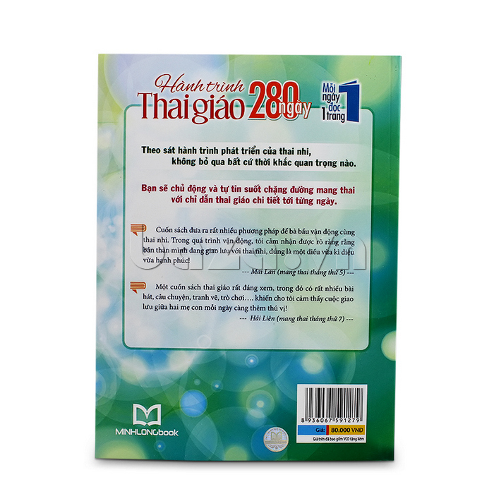 Cuốn sách Hành trình thai giáo 280 ngày, mỗi ngày đọc 1 trang cuốn sách hot