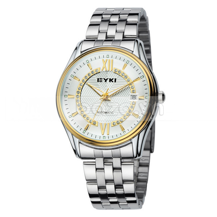 Đồng hồ nam Eyki EFL8709G phiên bản mặt trắng viền vàng