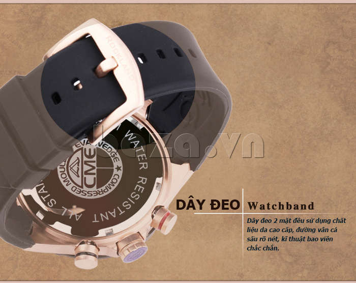 Đồng hồ nam Aiers B120G dây đeo mềm dẻo