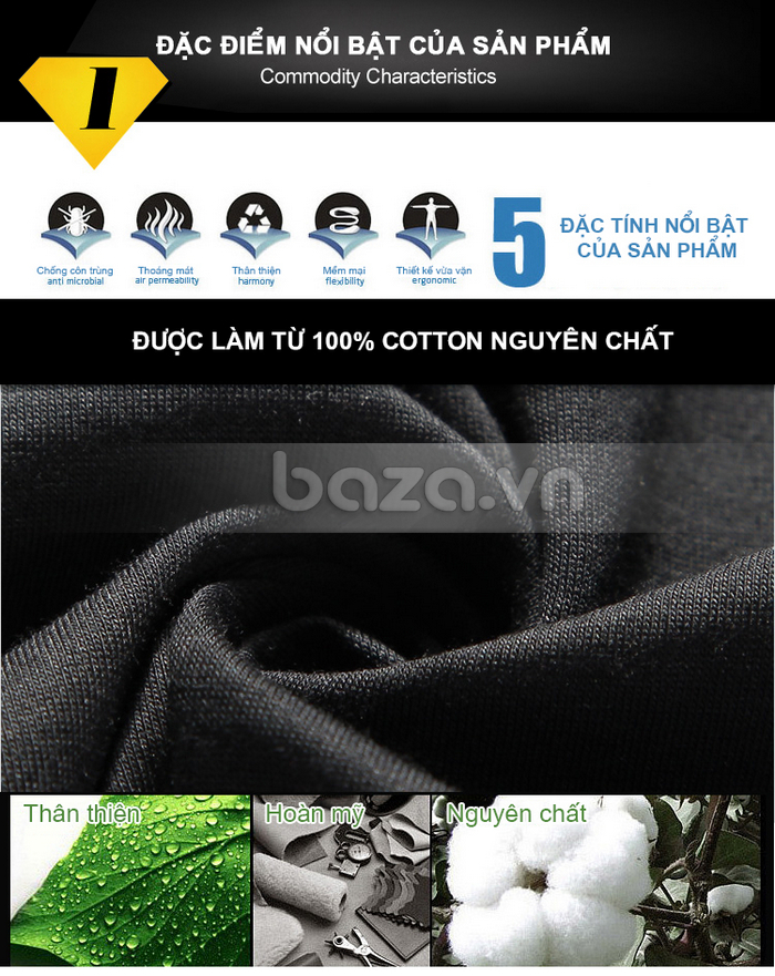 Baza.vn:Áo nam thu đông Royal Family FL099199 chất liệu cotton nguyên chất