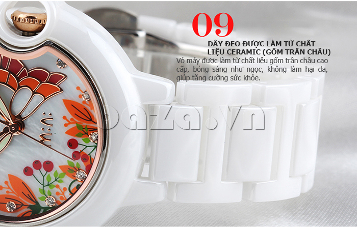 Đồng hồ nữ Mini MN1099 cánh bướm mùa xuân dây đeo được làm từ chất liệu cao cấp 