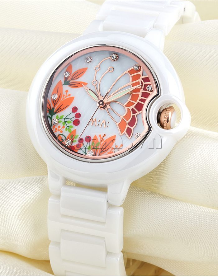 Đồng hồ nữ Mini MN1099 cánh bướm mùa xuân mang mùa xuân rực rỡ về trên đôi tay của bạn 