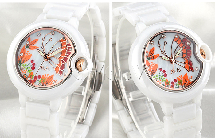 Đồng hồ nữ Mini MN1099 cánh bướm mùa xuân thiết kế công phu, tài tình 
