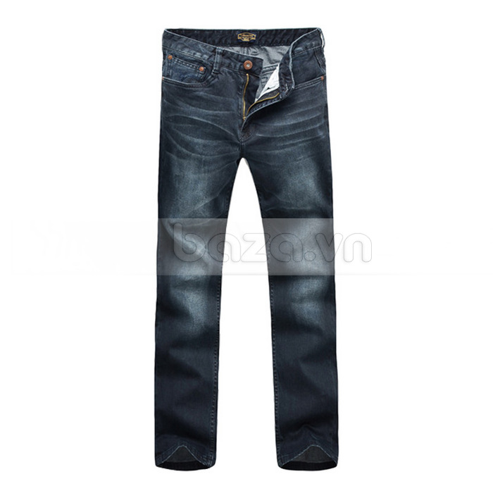 Quần Jeans nam Lehondies ống đứng thời trang màu xanh sáng