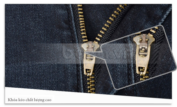 Quần Jeans nam Lehondies ống đứng khóa kéo chất lượng cao