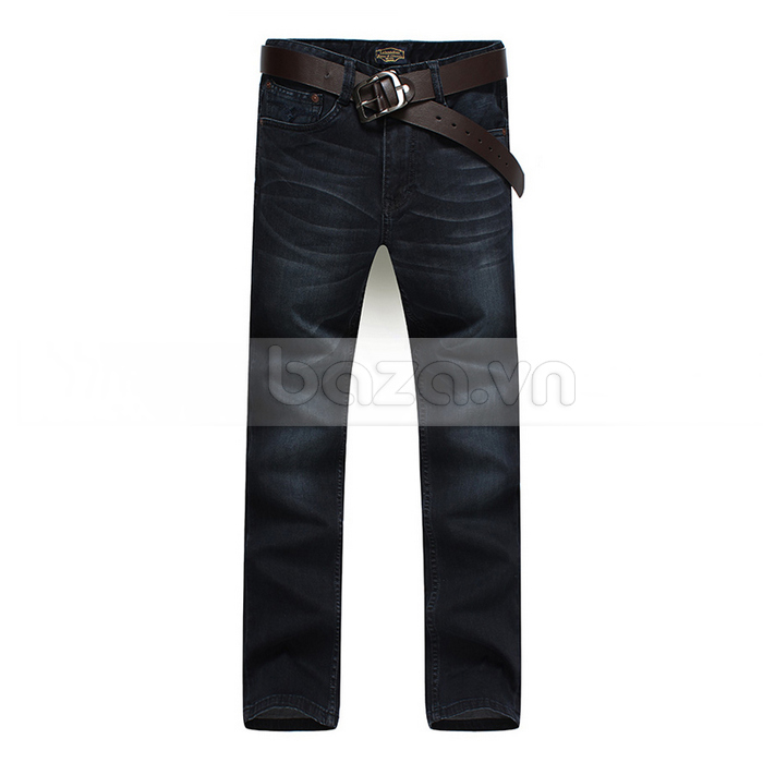 Quần Jeans nam Lehondies ống đứng thời trang màu  xanh đen