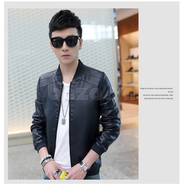 Jacket da nam phong cách Hàn Quốc trẻ trung NGF NG258
