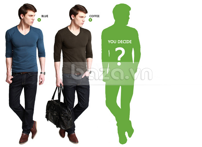 Baza.vn: T-Shirt nam dài tay K-Jeans ST-616