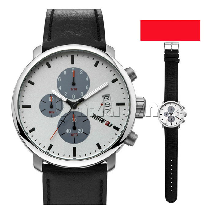 Đồng hồ nam thời trang Time2U mặt thiết kế đẹp