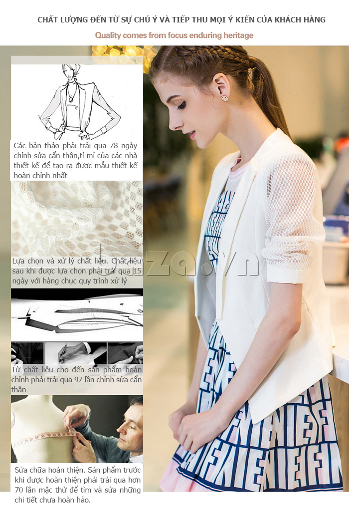 Áo blazer nữ tay lưới Xing-Y X150366013 - chất lượng đẳng cấp