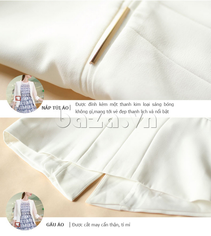 Áo blazer nữ tay lưới Xing-Y X150366013 sáng tạo