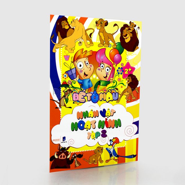 Sách cho bé Bé tô màu nhân vật hoạt hình - Tập 2