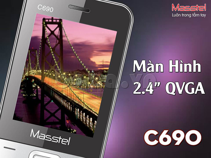 điện thoại di động Masstel C690  màn hình 2.4" QVGA