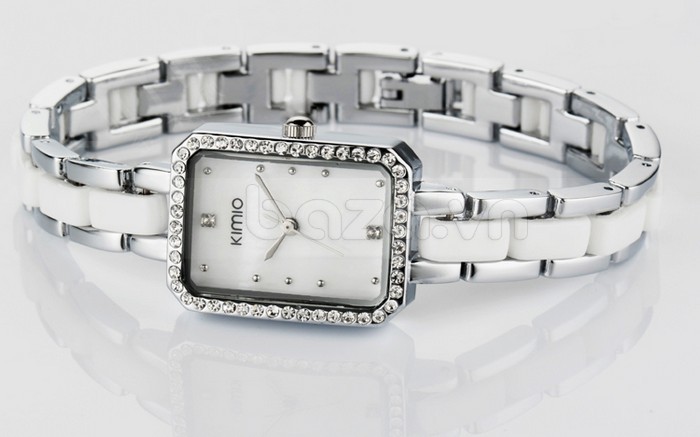 Baza.vn: Đồng hồ nữ KIMIO K452L-RG dây đeo bạc + trắng thanh lịch