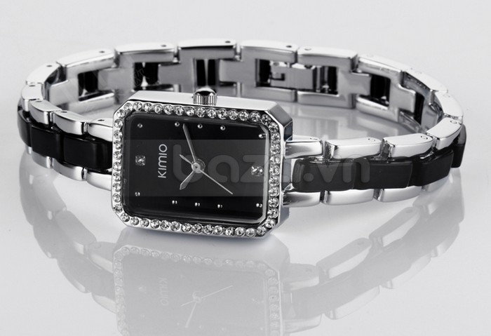 Baza.vn: Đồng hồ nữ KIMIO K452L-RG dây đeo bạc + đen 