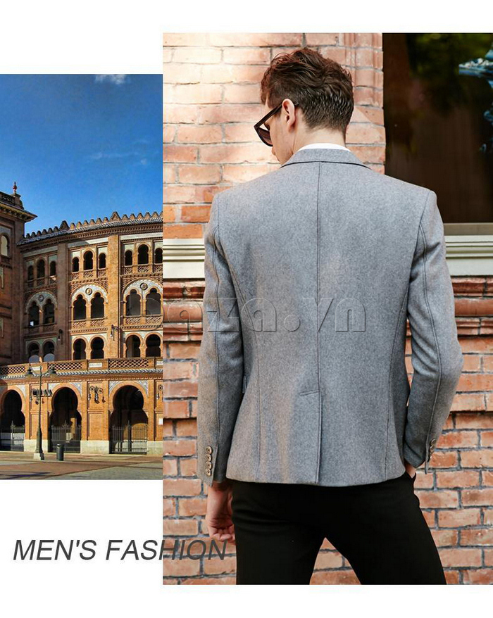 Thiết kế áo vest dáng hơi dài với phần eo bo tôn lên dáng cao cáo của nam giới