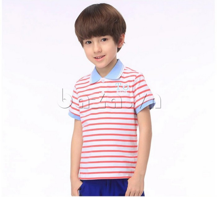 Áo phông kiểu Polo bé trai Lobell 152-037A