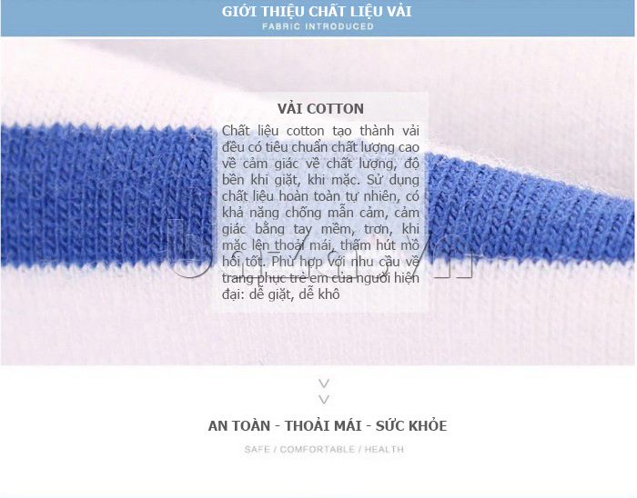 Áo Polo bé trai Lobell 152-037A sử dụng vải cotton 100%