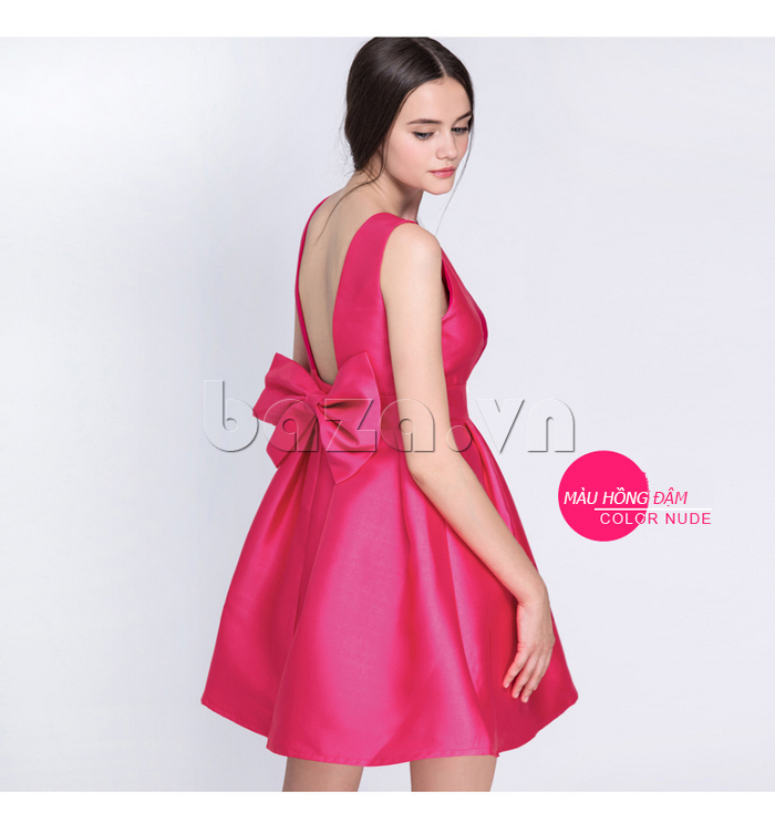 Váy đầm nữ hở lưng Eshlley CD0109 màu hồng