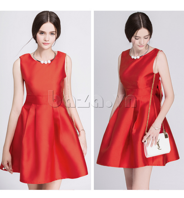 Váy đầm nữ hở lưng Eshlley CD0109 màu đỏ quyến rũ