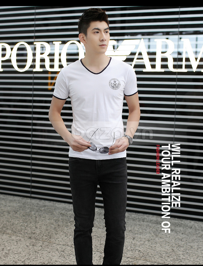 Áo T-Shirt nam tay ngắn body, kiểu dáng Hàn Quốc chất vải mềm mịn 
