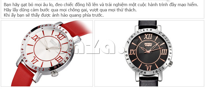 Đồng hồ nữ Levis LTJA2302 phong cách