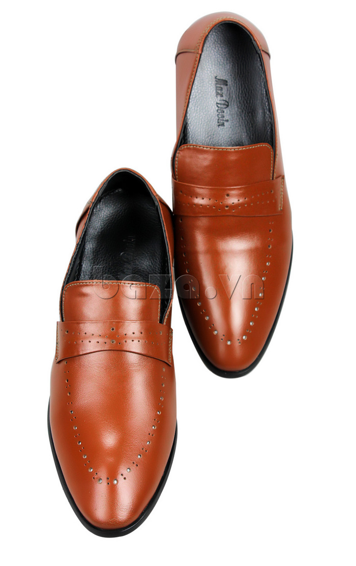 Giày nam cao Max Dovin AG149 kiểu dáng giày lười, mặt đục lỗ phong cách ấn tượng 