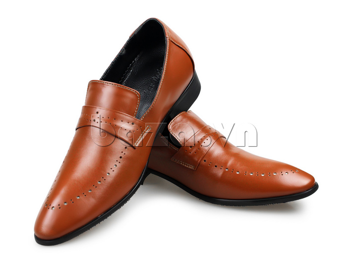 Giày nam cao Max Dovin AG149 kiểu dáng giày lười, mặt đục lỗ càng nhìn càng cuốn hút 