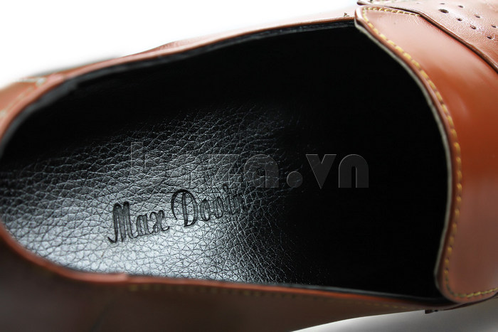 Giày nam cao Max Dovin AG149 kiểu dáng giày lười, mặt đục lỗ giày nam chính hãng 