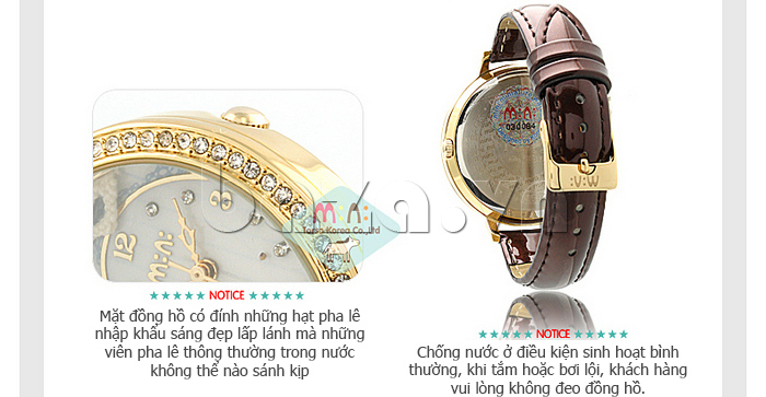 Đồng hồ nữ Mini MNS1039 thời trang đáng yêu chống thấm nước rất tốt 