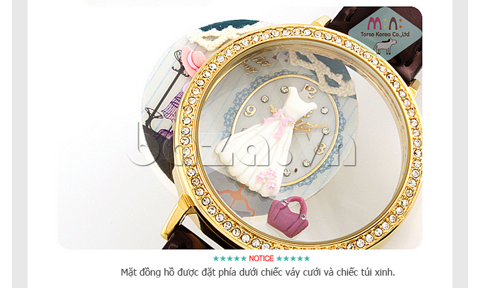 Đồng hồ nữ Mini MNS1039 thời trang đáng yêu họa tiết gốm mềm độc đáo 