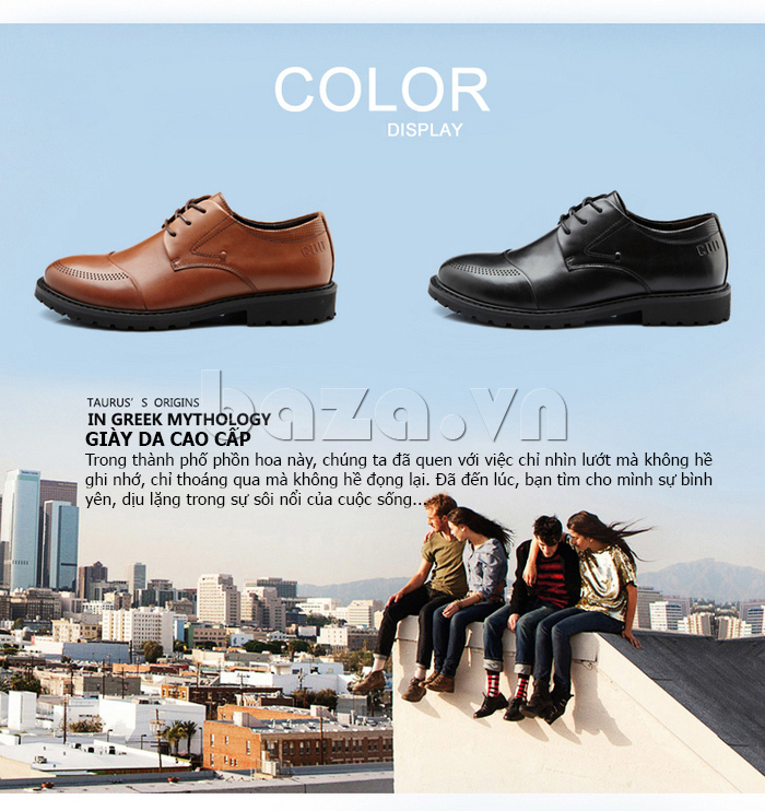 giày da nam thời trang CDD F2100 giúp bạn sống nhẹ nhàng và xóa tan những ưu phiền của cuộc sống